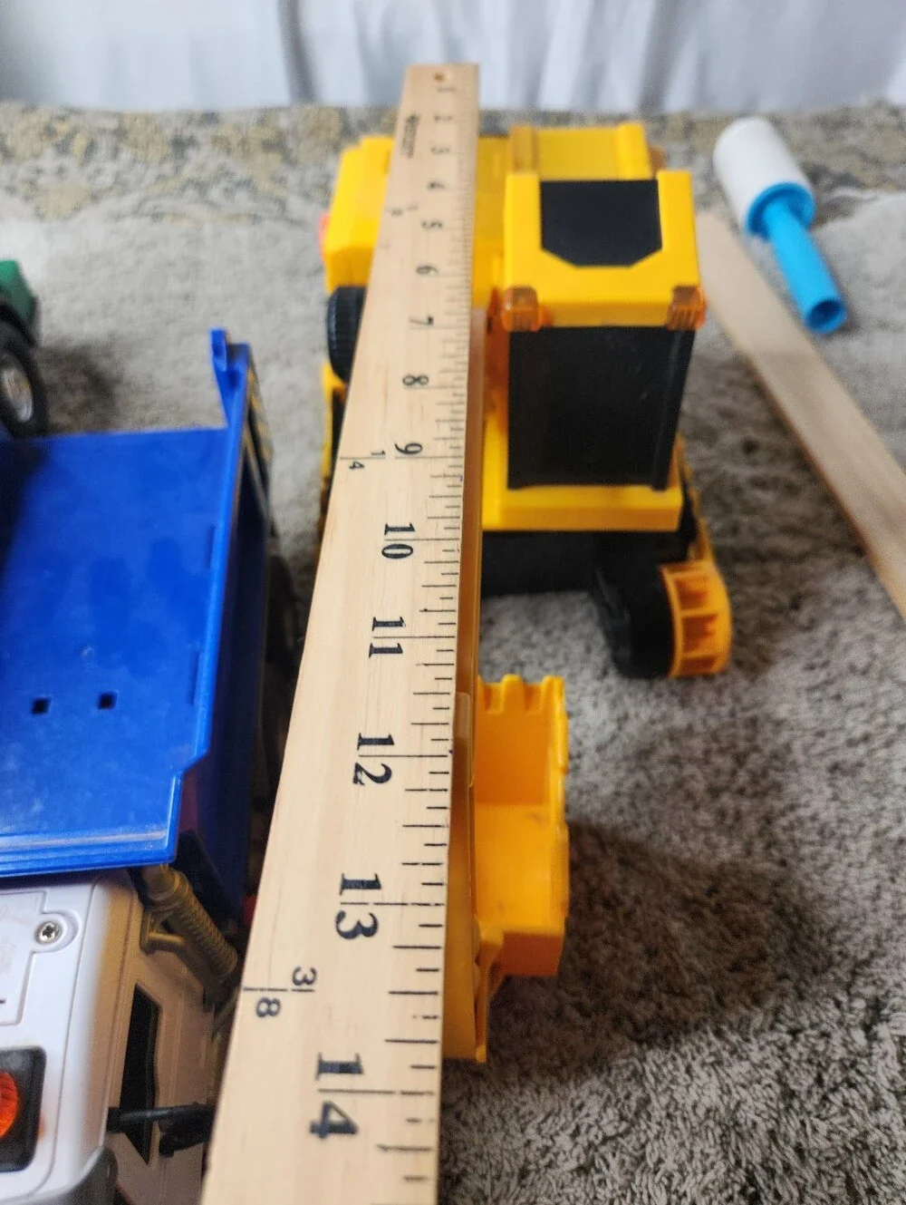 3 Kid's Toy Trucks - Garbage Truck, Dump Truck & Backhoe
